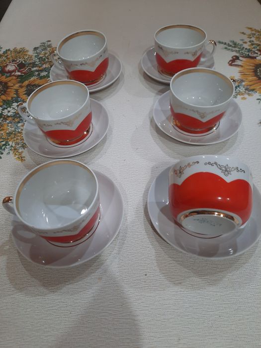 Абсолютно новые чайные пары. Дружковский фарфоровый завод.  Вместимост