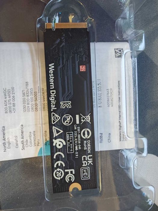НОВ ! Western Digital Blue SN5000 SSD диск, 4TB, M.2 PCI Express 4.0 NVMe