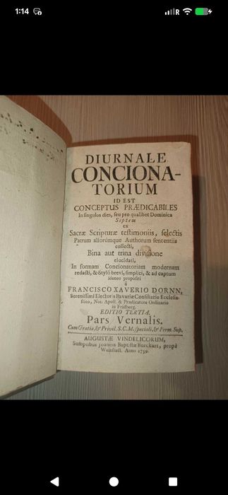 Carte religioasa 1759 AUTENTIC–vechime 250 ANI–PIELE ORIGINALĂ RARITAT