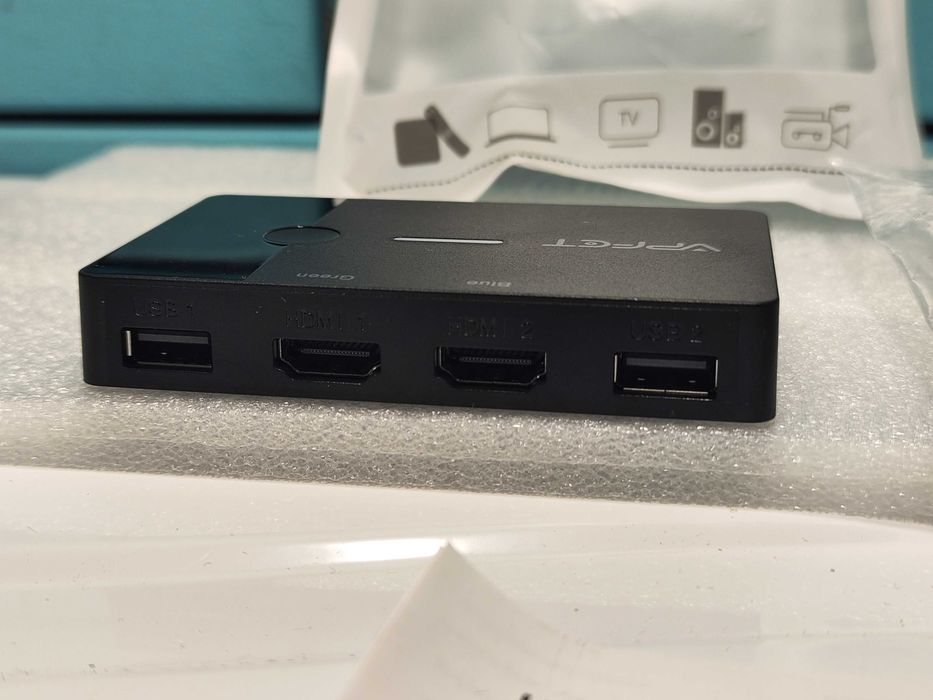 AILVLVNG HDMI KVM суич 2 PC към 1 монитор 4K/60Hz