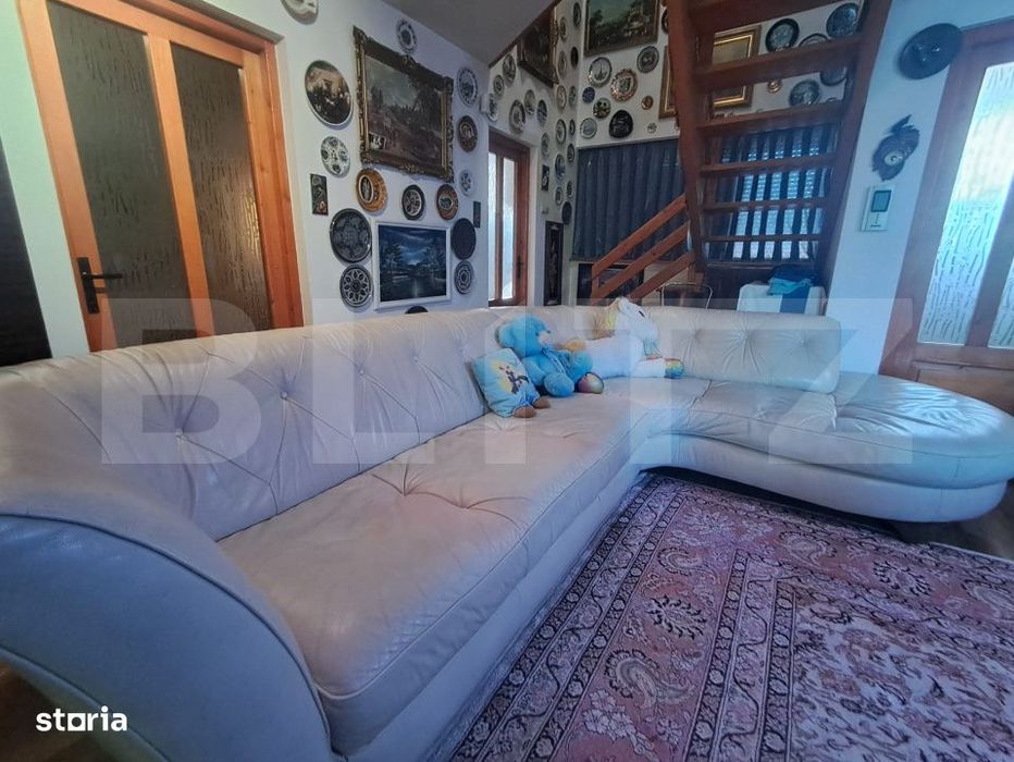 Casa individuala P+1, 180 mp, teren 1.050 mp si livada, zona Dumbravio