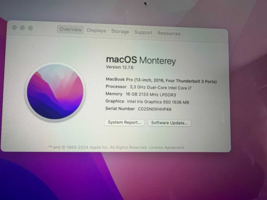 MacBook Pro 13” (2016) – i7, 16GB RAM, леко износване