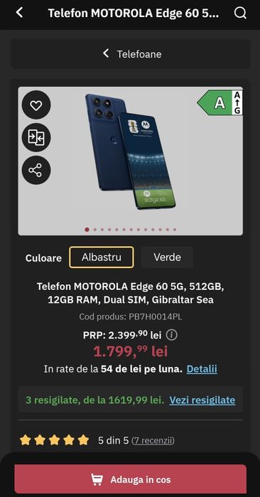 Motorola edge 60 512 GB nou sigilat blue garanție
