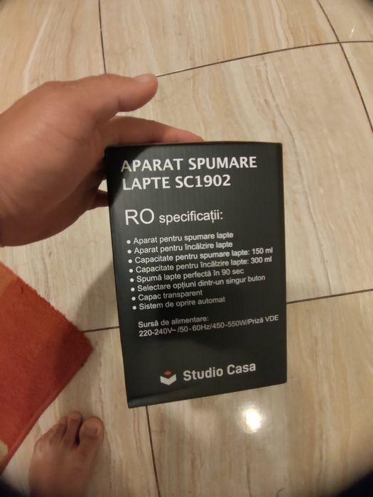 Aparat spumat lapte cu incalzire BARINOX LATTEO SC1902 Studio Casa, 300ml, 450w, inox