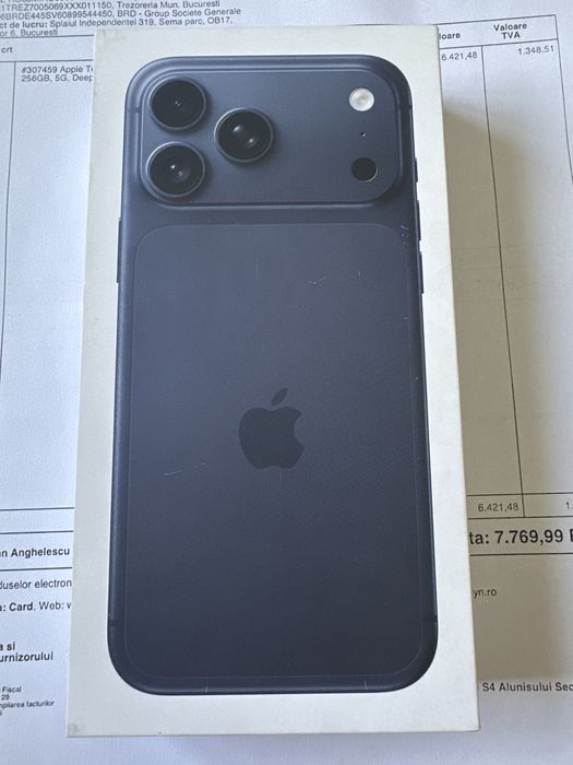 iPhone 17 Pro 256GB Deep Blue  Sigilat Factura + Garantie 24 de luni - Nou