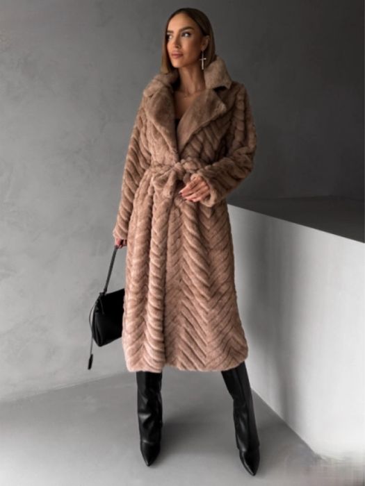 Палто шуба яке тип ZARA от изкуствен косьм норка S-L размер