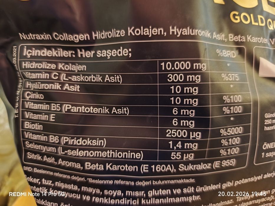 Nutraxin, Beauty Collagen Gold Quality, 60 сашета.

Nutraxin Beauty Co