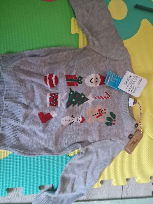 Бебешки коледен пуловер