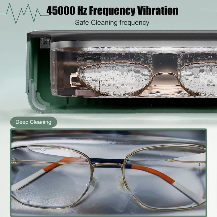 Curățător Ultrasonic 50W 4 Moduri pentru Ochelari și Ceasuri – 47kHz
