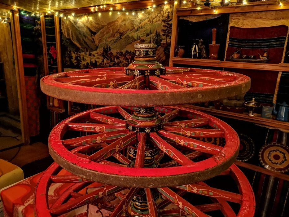 Рисувани колелета колела каруца