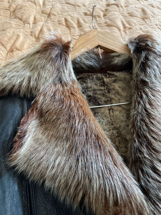 Кожанная дубленка