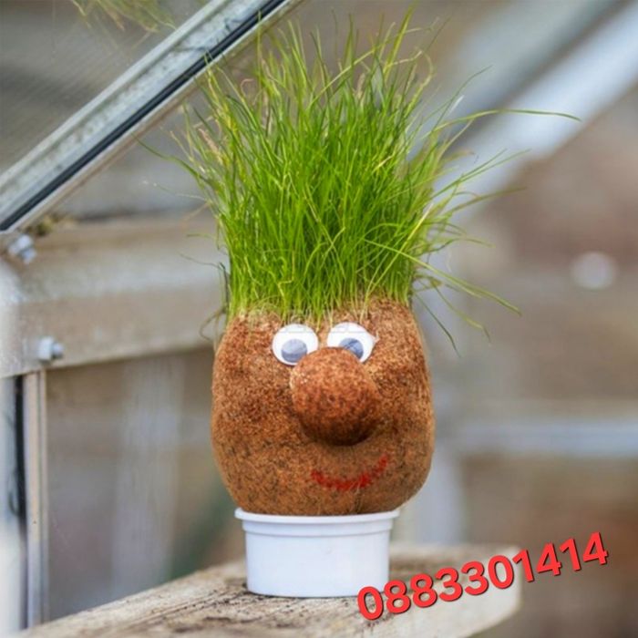 Чичко Тревичко с коса от трева