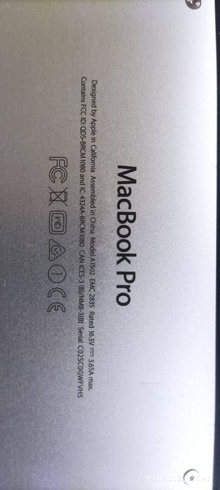 MacBook PRO.  Модель А1502