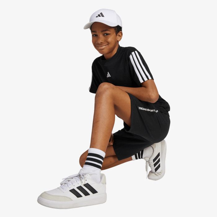 Pantaloni scurti Adidas Boys French Terry Slogan Shorts Noi Originali (M; L Copii)