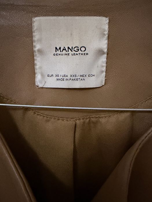 Дамско кожено яке MANGO – естествена кожа, размер XS