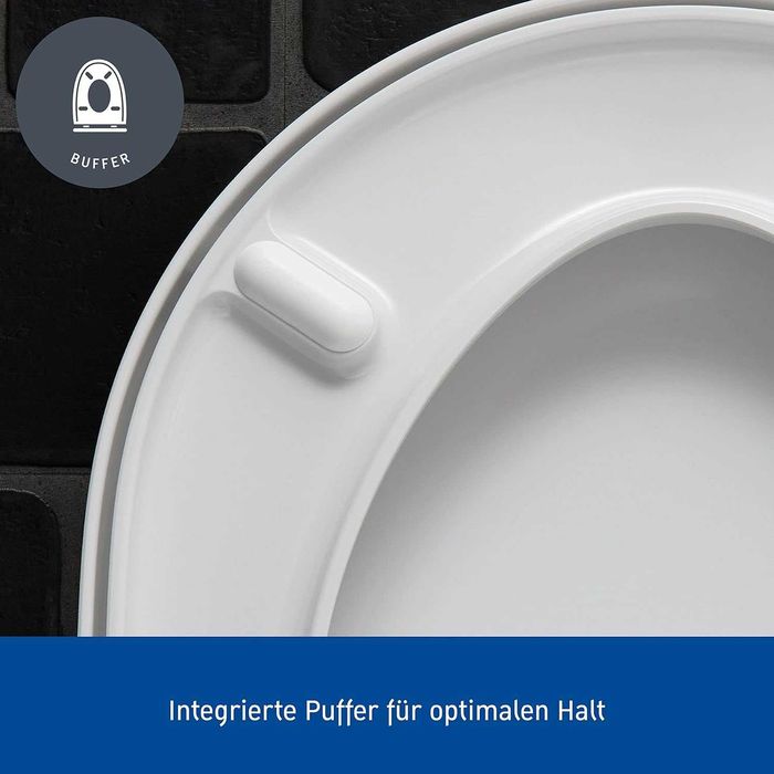 Capac de toaletă Duravit Starck 3, alb lucios, cu închidere lentă, balamale din oțel inoxidabil