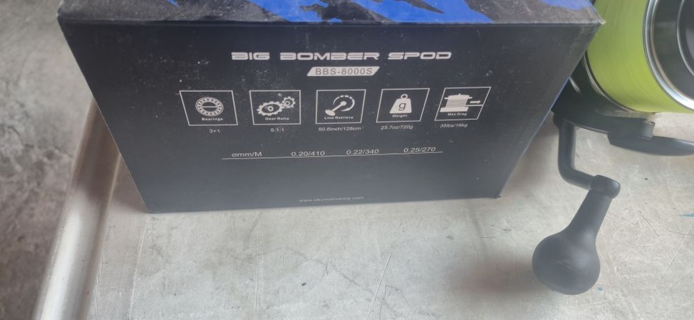 Vand mulineta Okuma Big Bomber spod 8000s
