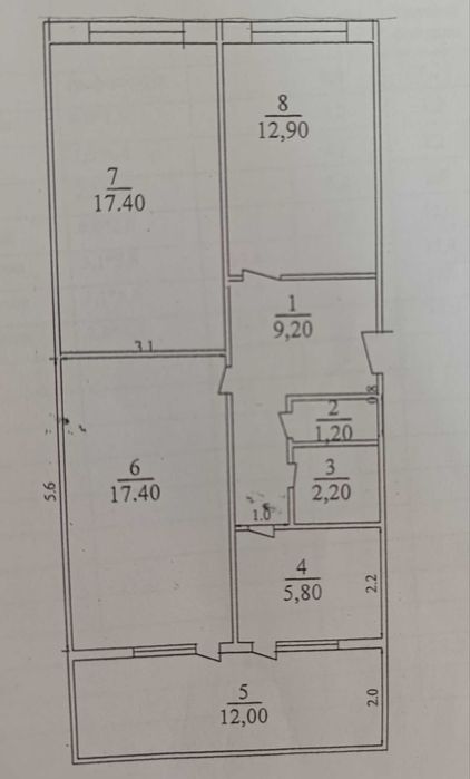 Продаю квартиру 3х комнатную