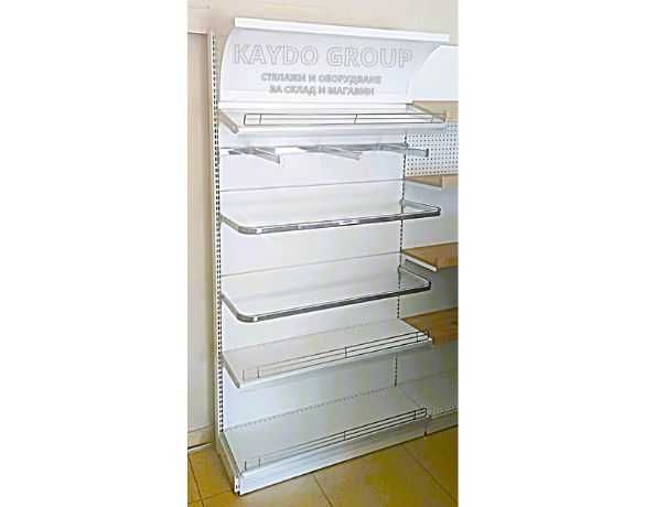 Налични Метални крайстенни стелажи за дрехи и обувки, R-9016 БЯЛ ГЛАНЦ