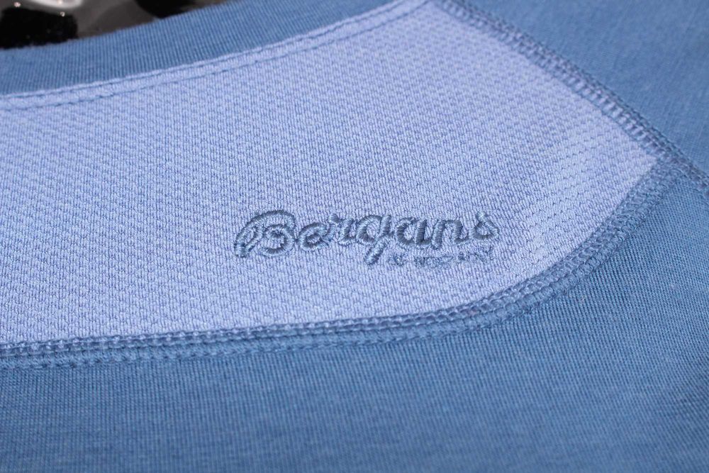 Bergans блуза дамска мериносна вълна синя термо бельо дълъг ръкав XS