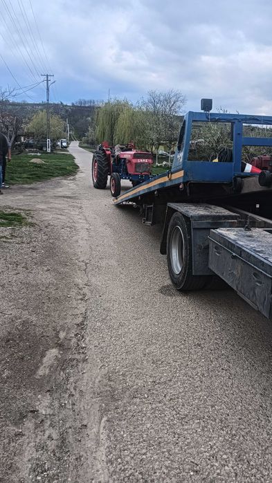 Autoplatforma volvo fl 6 cu macara ,troliu si furca