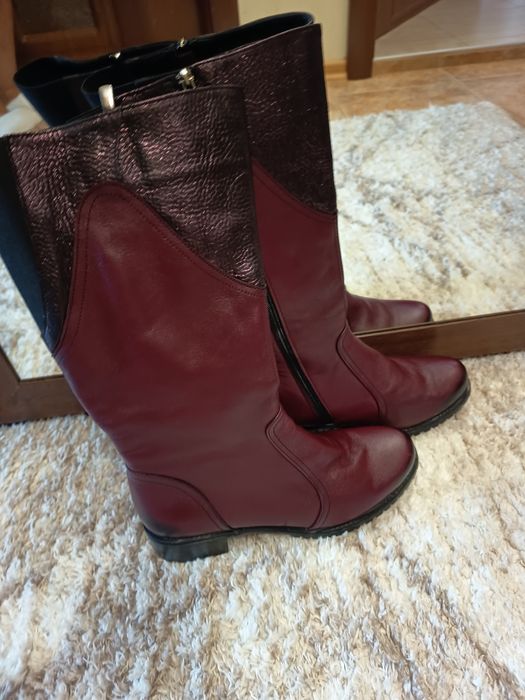 Дамски ботуши от естествена кожа