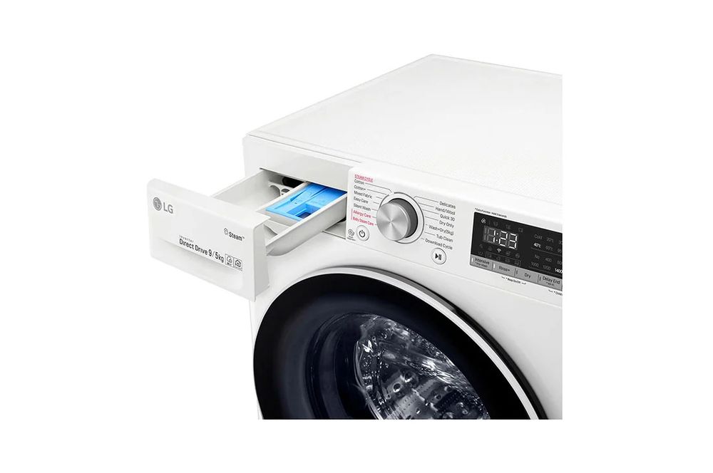 Masina de spalat rufe frontala cu uscator LG F4DN409S1, Clasa A, Steam