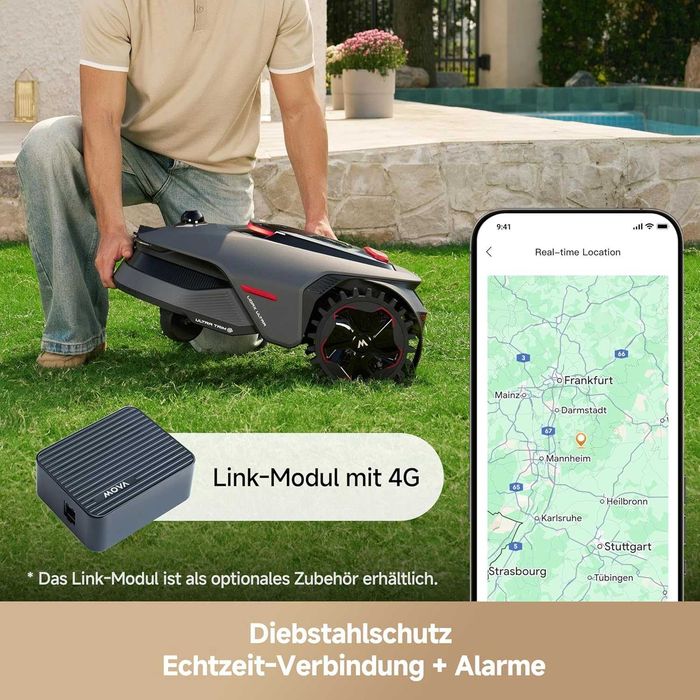 Нов Робот за Косене на Трева Mova LiDAX Ultra 1200 - 1200 м², 2 години Гаранция, 3D LiDAR, Без Периферен Кабел