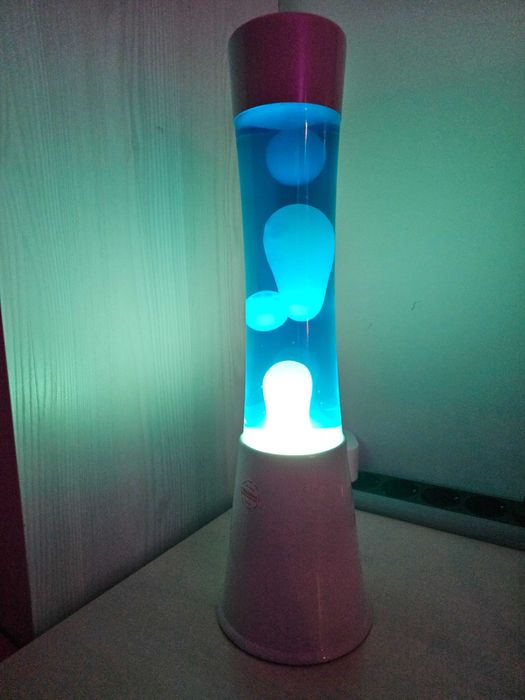 Lava Lamp Fisura Alb - Albastru 40cm