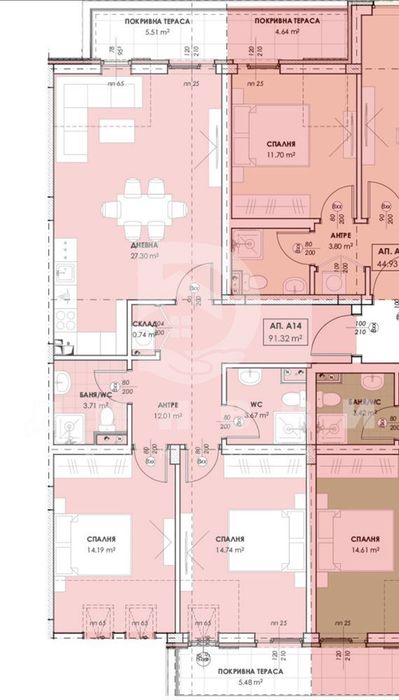 Продава се Тристаен апартамент в Пловдив, Остромила - 114 кв.м за 690 €/кв.м - Снимка #3