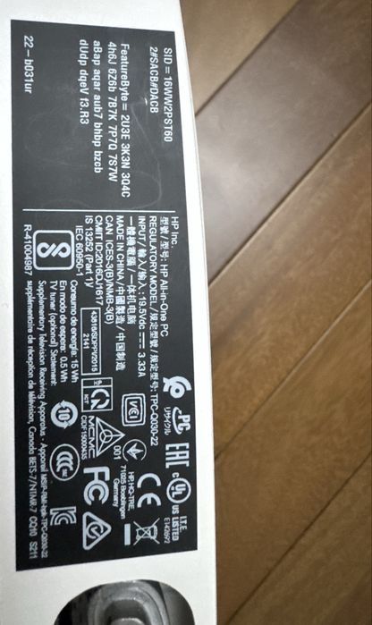 Оригинальный корпус HP All-in-One 22-b031ur