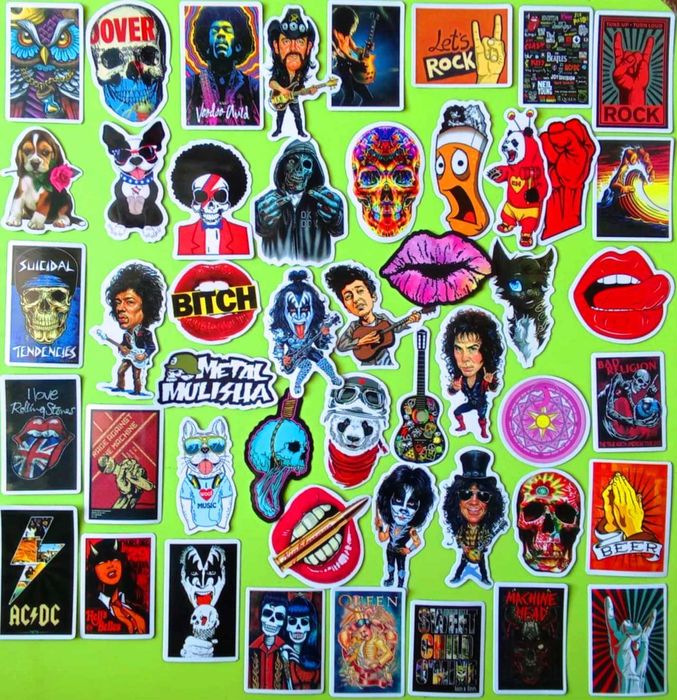 Стикери SpitFire BG Skull GTA ROCK комплект 50 бр