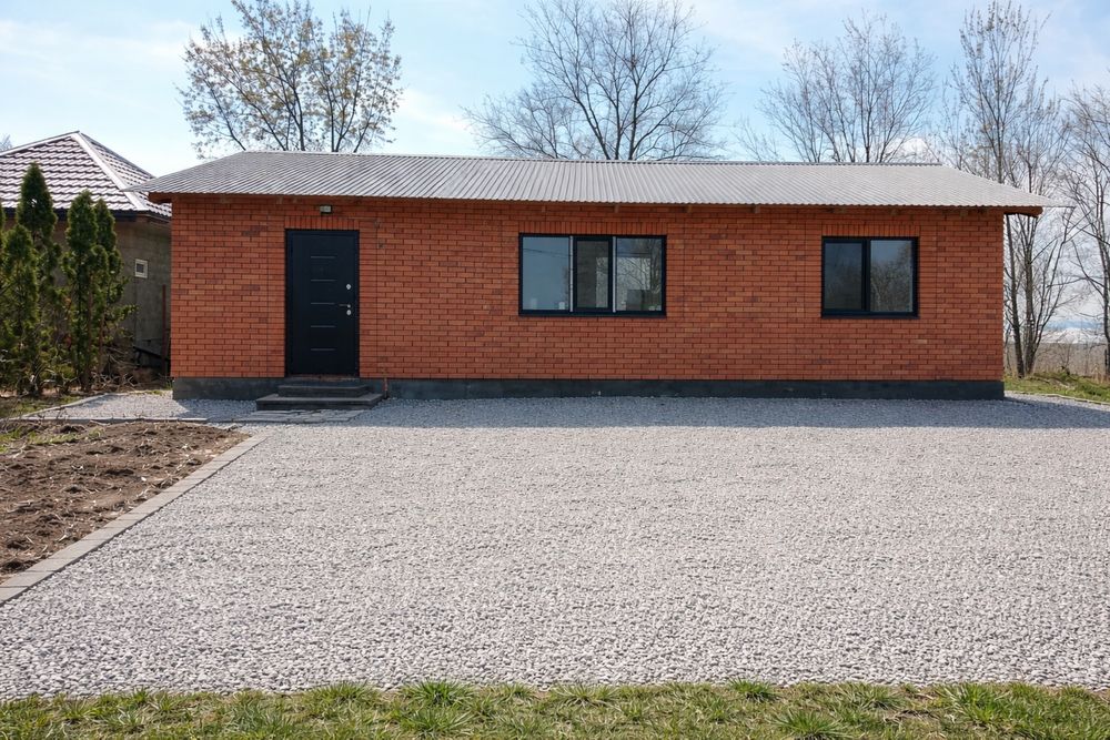 Современный дом (барнхаус) с панорамными окнами