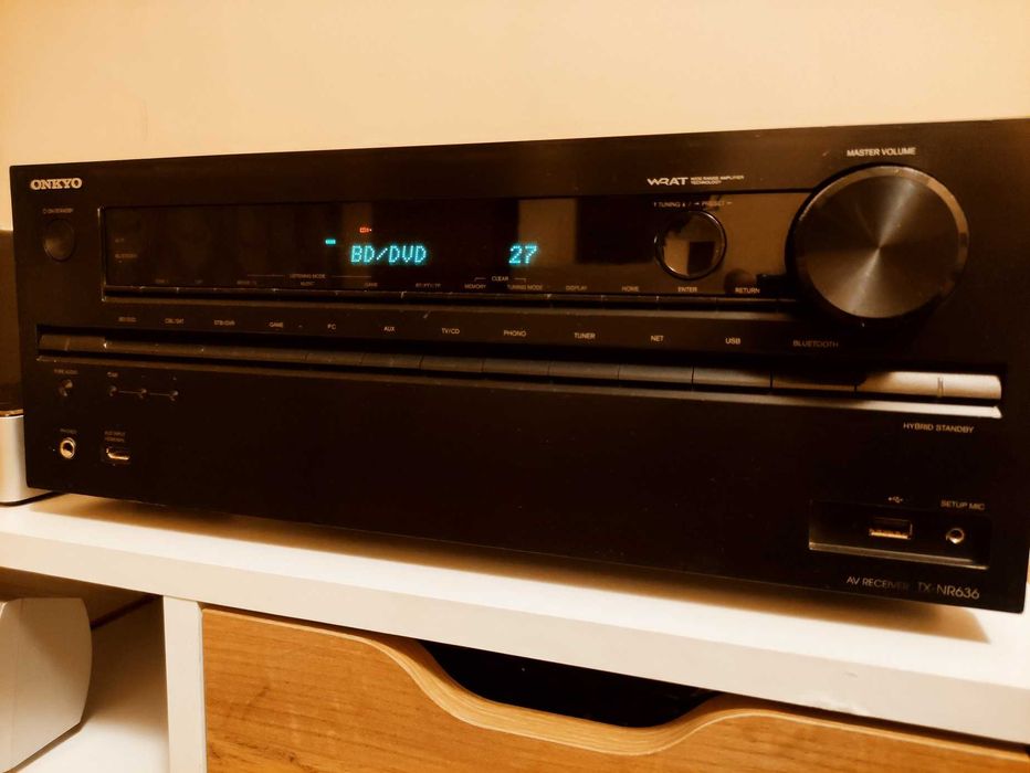 7.2 Onkyo TX-NR636, UHD 4K/60Hz, Wi-Fi, Bluetooth, Dolby Atmos, ARC