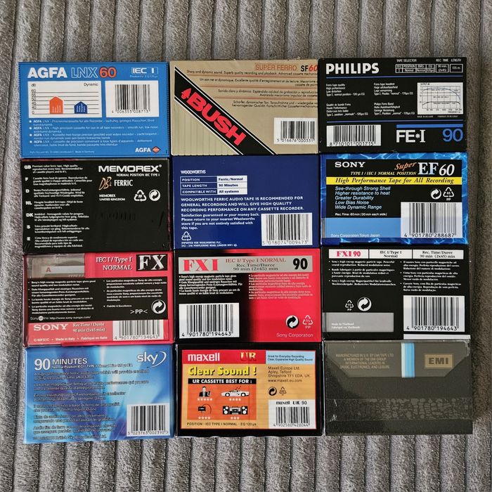 12 Casete Audio Noi AGFA Sony Maxell