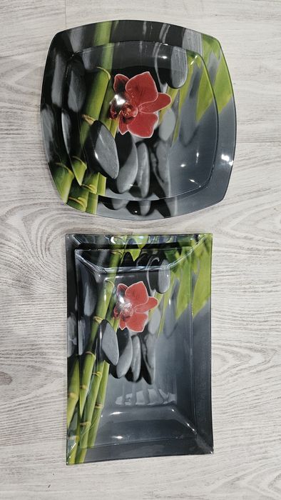 Комплект чинии с цввтя