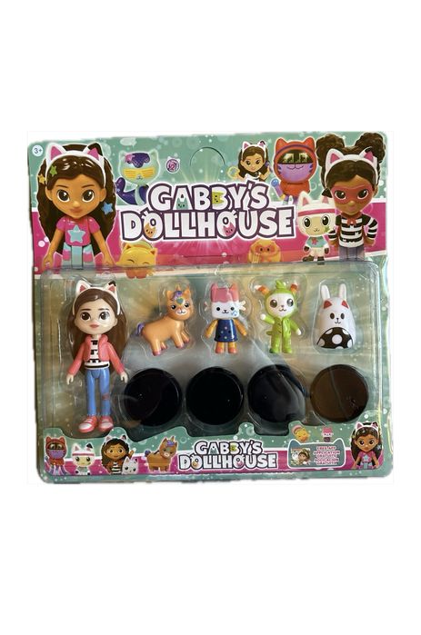 Set cu 5 figurine Gabby's Dollhouse, Casa Papusilor, NOU