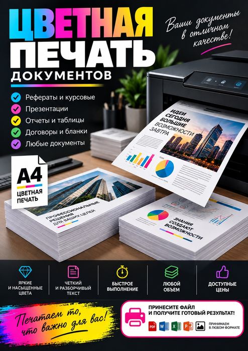 Цветная печать документов