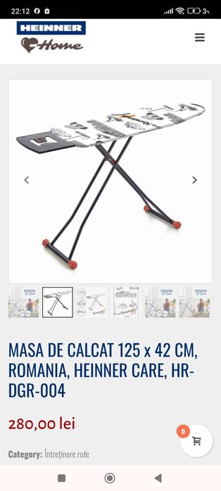 Masa de calcat putin folosita