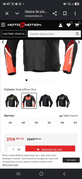 Vand geaca Moto Alpinestars,marime 54 te. 0730725725