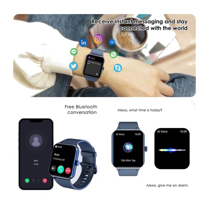 Смарт часовник BLACKVIEW R50 44.46 MM, ПУЛСОМЕР, SPO2