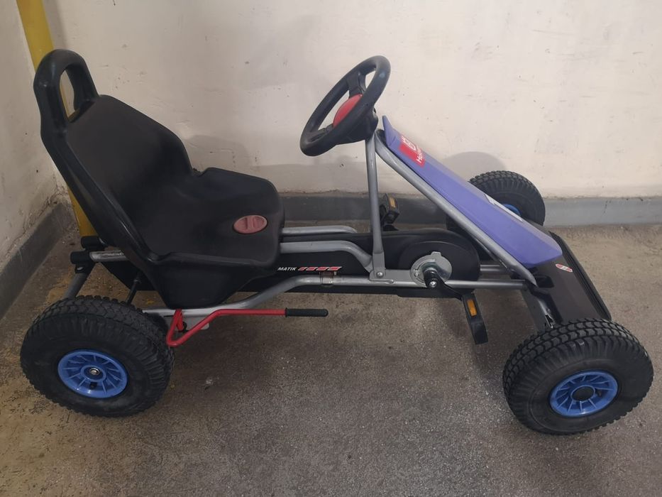 Cart/Kart cu pedale pentru copii PUKY F600 L 5-10 ani gri/negru