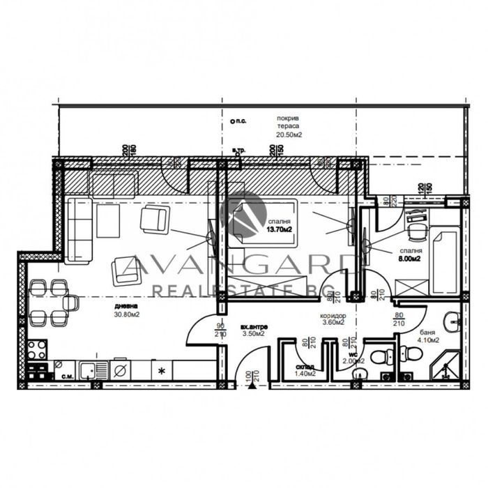 Продава се Тристаен апартамент в Пловдив, Кючук Париж - 110 кв.м за 890 €/кв.м - Снимка #13