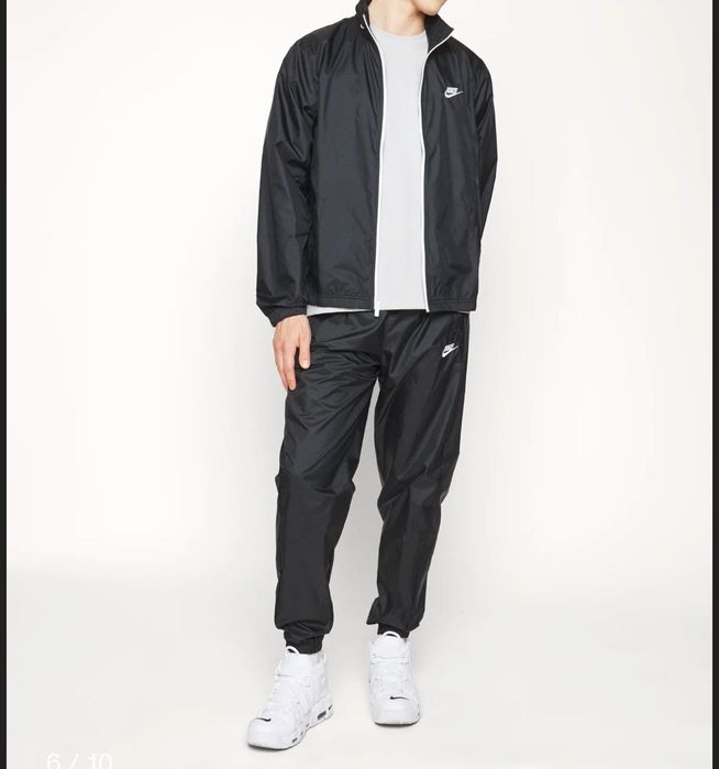 NIKE Tracksuit NSW Club Lined Woven - Sequoia/White, Size L (Large)