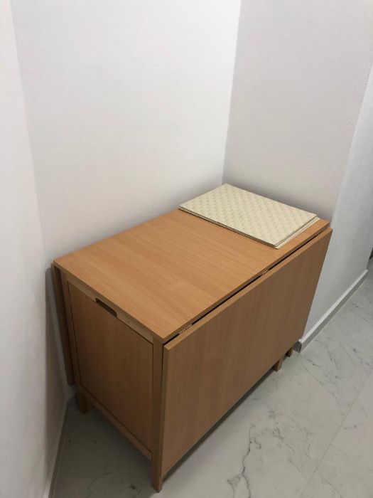 Masa cu Scaune Pliante lemn - Fag deschis