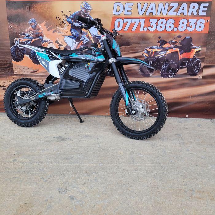 Motocross copii electric 1000W, 48V KXD pro 3 viteze, roti R14/12