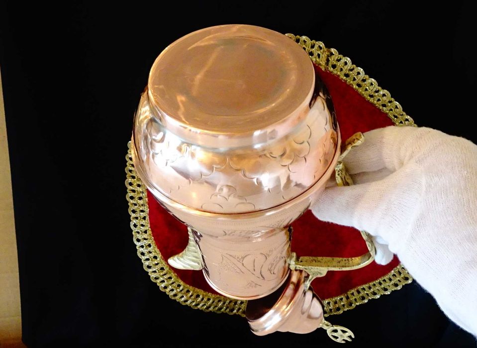 Медна чаша,медна кана,меден чайник,чиста червена мед.