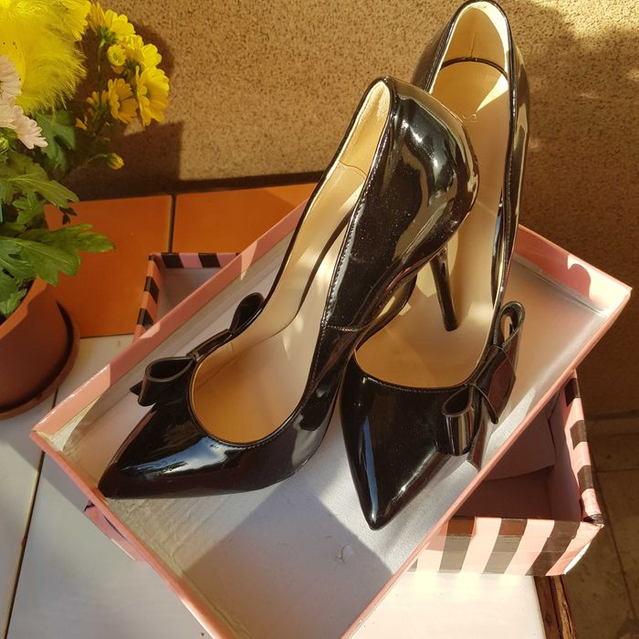 Нови, стилни, модерни лачени обувки “Shoe AQUARIUM” с висок ток