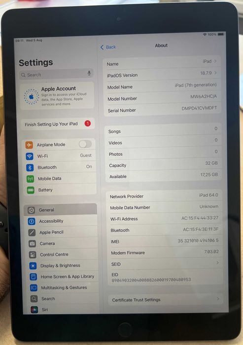 Apple iPad 10.2-inch 32GB (generatia 7, wifi si cellular)