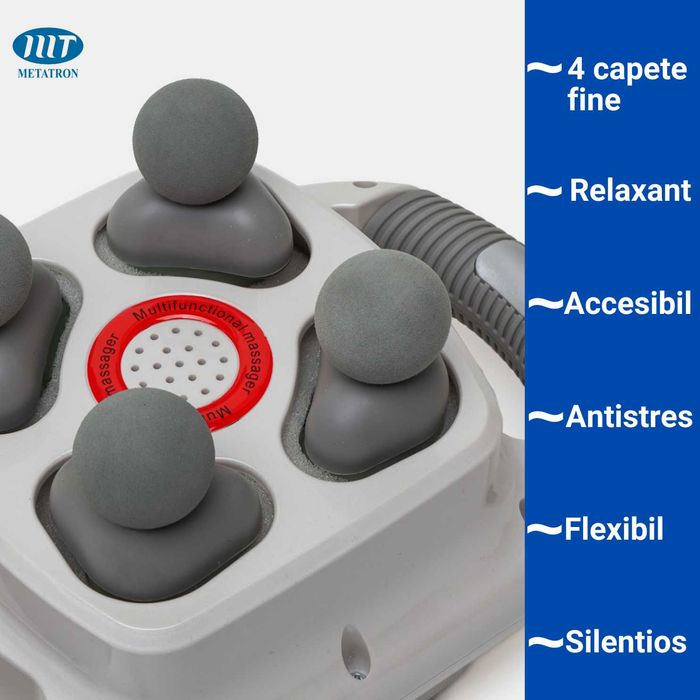 Aparat electric de masaj cu vibratii, tip Pistol Gun cu percutie, 4 moduri, 12 viteze, 3200 RPM, pentru relaxare tonifiere recuperare si antistres